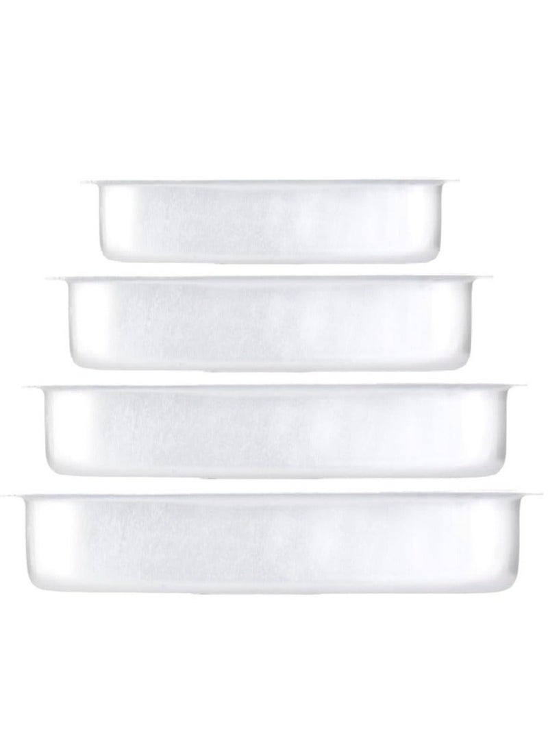 Set of 4 rectangular aluminum baking trays 40/35/30/25cm - Image 4